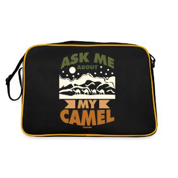 Posez-moi des questions sur mon chameau - Sac Retro - noir/or - Dos