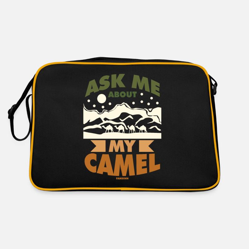 Ask Me About My Camel Retro Tasche