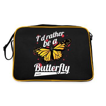 I'd Rather Be A Butterfly - Retro Bag - black/gold - Back