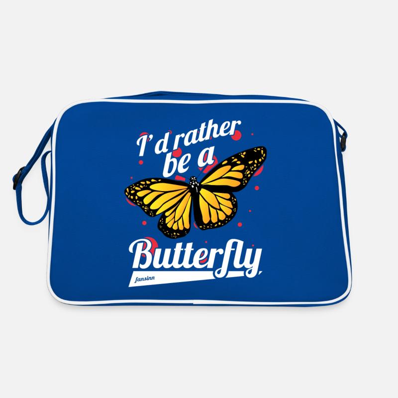I'd Rather Be A Butterfly Retro Tasche