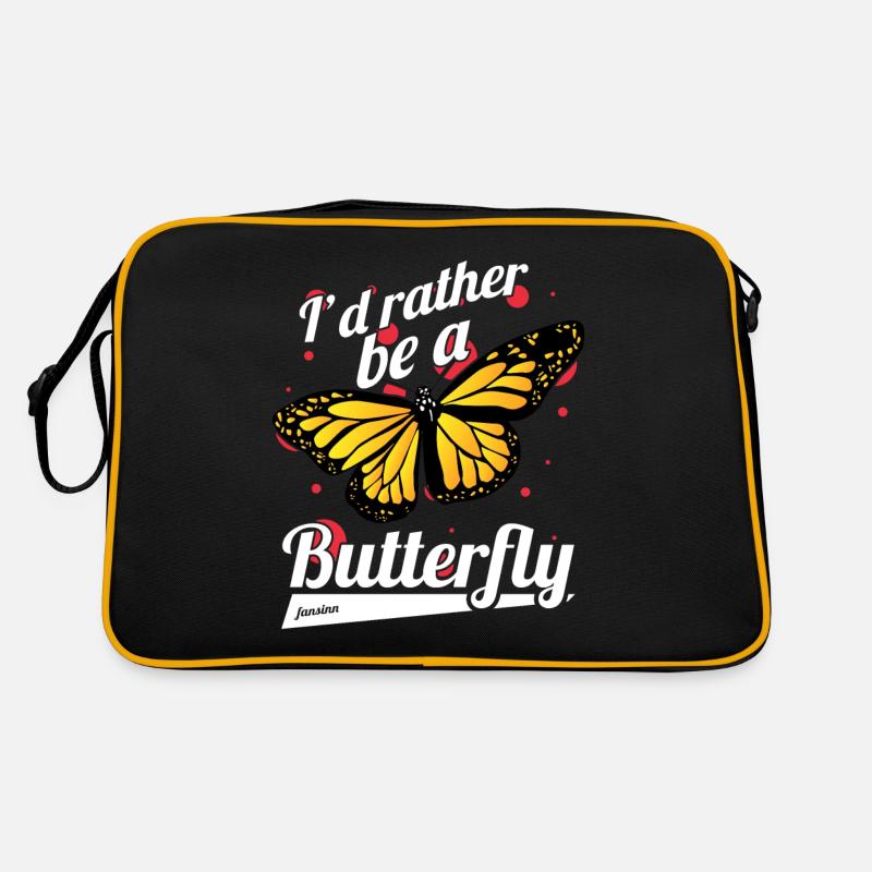 I'd Rather Be A Butterfly Retro Bag