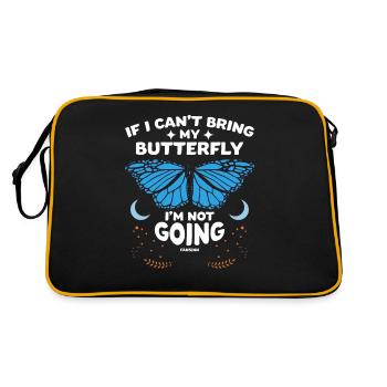 Si je ne peux pas apporter mon papillon, je ne vais pas - Sac Retro - noir/or - Dos