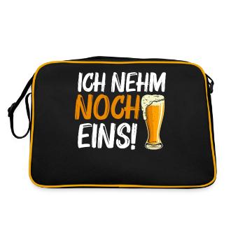 Ich nehm noch eins! - Retro Tasche - Schwarz/Gold - Hinten