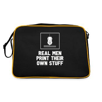 3d Printer - Retro Bag - black/gold - Back