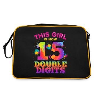 This Girl Is Now 15 Double Digits 15. - Retro Bag - black/gold - Back