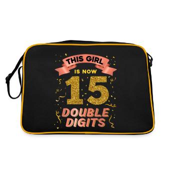This Girl Is Now 15 Double Digits 15. - Retro Bag - black/gold - Back