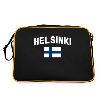 Finland Gift Scandinavia Finland Suomi Finne - Retro Bag - black/gold - Back