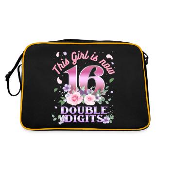 This Girl Is Now 16 Double Digits 16. - Retro Bag - black/gold - Back