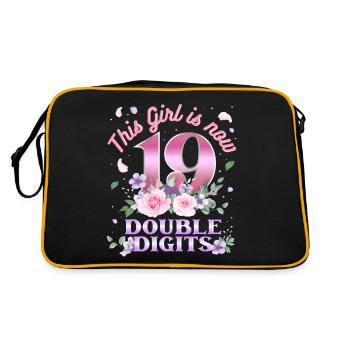 This girl is now 19 double digit 19. - Retro Bag - black/gold - Back