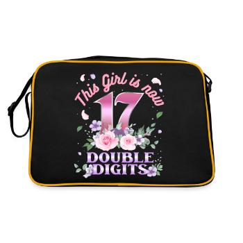 This girl is now 17 double digits 17. - Retro Bag - black/gold - Back