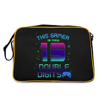 This Gamer Is Now 13 Double Digit 13. - Retro Bag - black/gold - Back