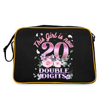 This girl is now 20 double digit 20. - Retro Bag - black/gold - Back