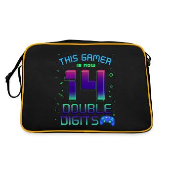 This Gamer Is Now 14 Double Digit 14. - Retro Bag - black/gold - Back