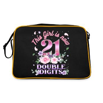 This Girl Is Now 21 Double Digits 21. - Retro Bag - black/gold - Back