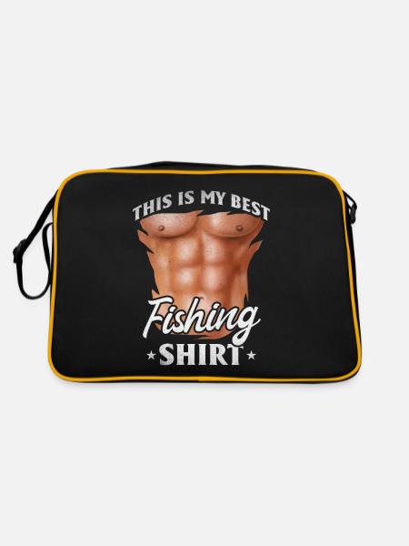 This Is My Best Fishing Shirt Fisherman Funny Fishing - Retro Bag - black/gold - Back