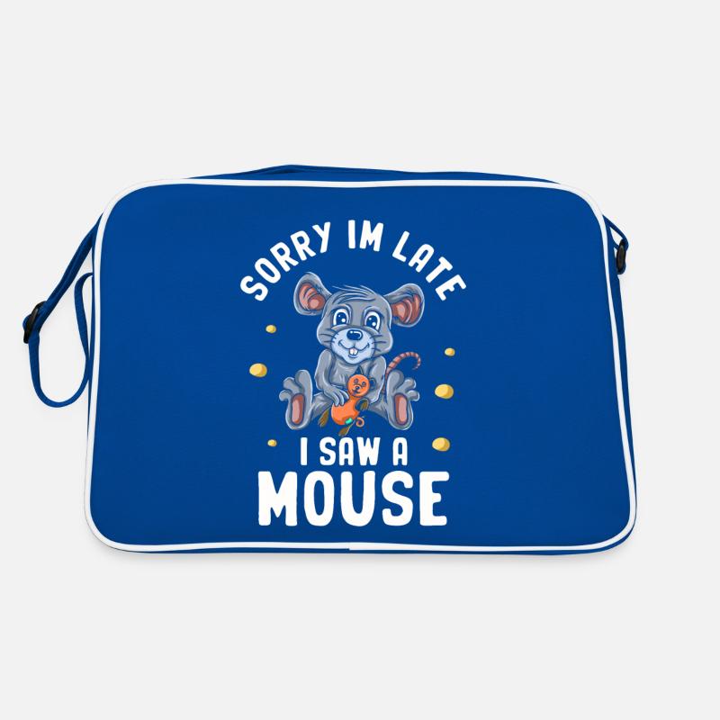 Maus Mäuschen Geschenk Ratte Nager Mouse Lausemaus Retro Tasche