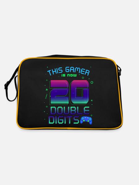 This Gamer Is Now 20 Double Digit 20. - Retro Bag - black/gold - Back