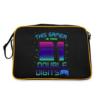 This Gamer Is Now 21 Double Digit 21. - Retro Bag - black/gold - Back