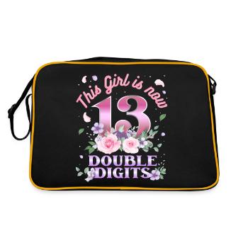This girl is now 13 double digit 13. - Retro Bag - black/gold - Back