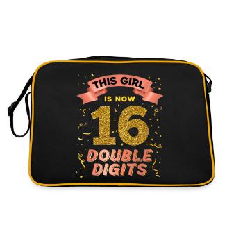 This Girl Is Now 16 Double Digits 16. - Retro Bag - black/gold - Back