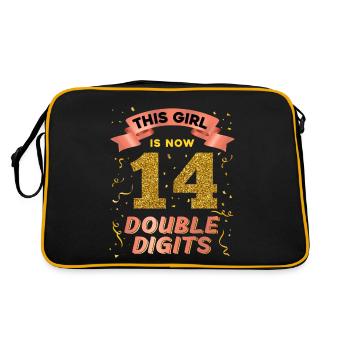 This girl is now 14 double digits 14. - Retro Bag - black/gold - Back
