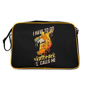 Skateboard Kickflip Gift Longboard Sk8er Sk8 - Retro Bag - black/gold - Back