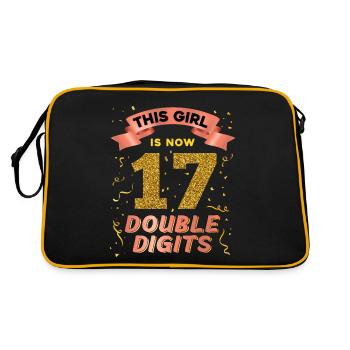 This girl is now 17 double digit 17. - Retro Bag - black/gold - Back
