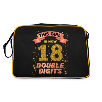 This girl is now 18 double digit 18. - Retro Bag - black/gold - Back