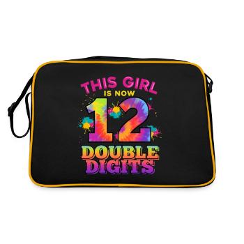 This Girl Is Now 12 Double Digits 12. - Retro Bag - black/gold - Back