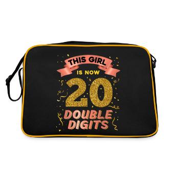 This girl is now 20 double digit 20. - Retro Bag - black/gold - Back