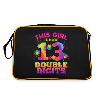 This girl is now 13 double digit 13. - Retro Bag - black/gold - Back