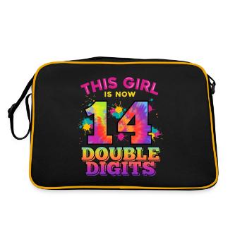 This girl is now 14 double digits 14. - Retro Bag - black/gold - Back