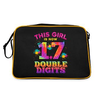 This girl is now 17 double digit 17. - Retro Bag - black/gold - Back