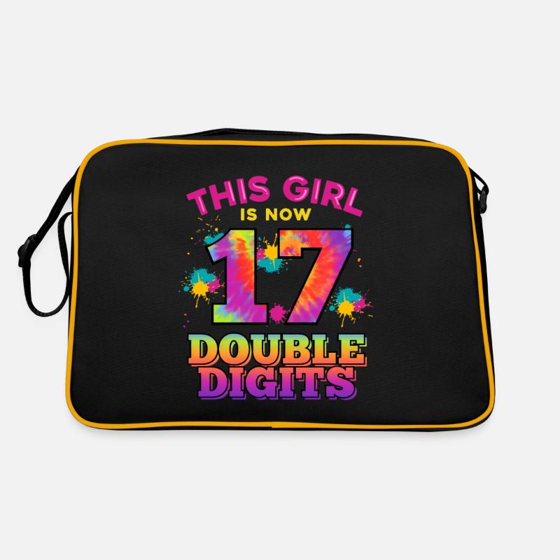 Dieses Mädchen Ist Jetzt 17 Zweistellige 17. Retro Tasche