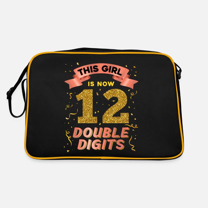Dieses Mädchen Ist Jetzt 12 Double Digits 12. Retro Tasche