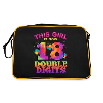 This girl is now 18 double digit 18. - Retro Bag - black/gold - Back
