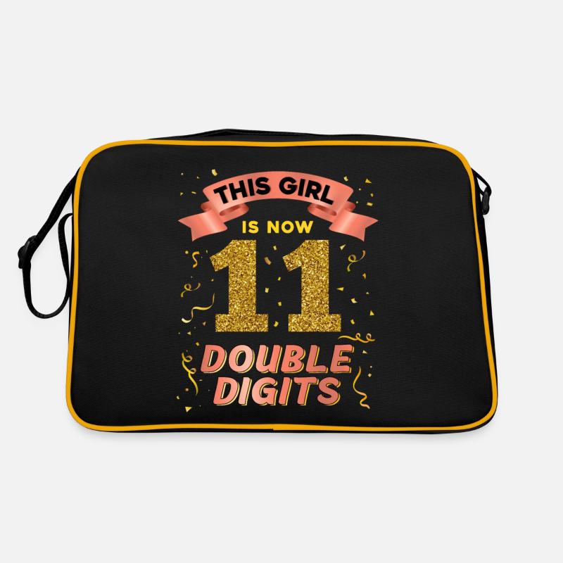 Dieses Mädchen Ist Jetzt 11 Double Digits 11. Retro Tasche