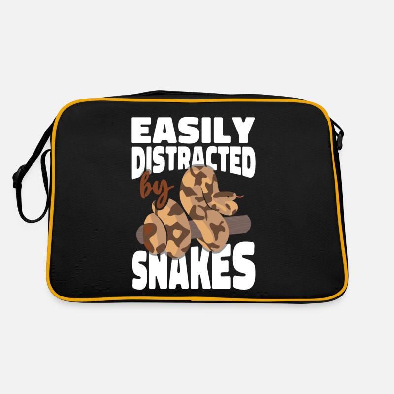 Snake Serpent Easily Distracted By Retro Bag