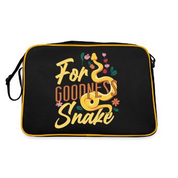 Serpent Serpent Serpent Jeu de mots pour la bonté - Sac Retro - noir/or - Dos