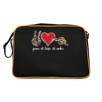 Serpent Serpent Paix Amour Serpents - Sac Retro - noir/or - Dos