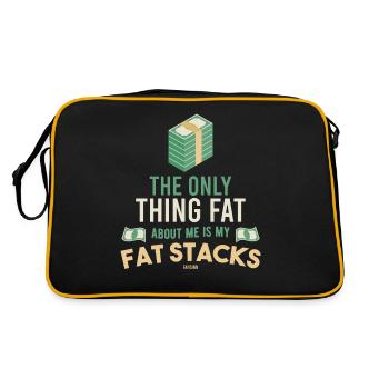 Money Wealth Prosperity funny saying - Retro Bag - black/gold - Back