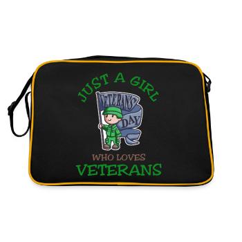 Juste une fille qui aime la Journée des anciens combattants - Sac Retro - noir/or - Dos