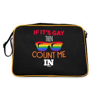Gay Disant Rainbow Gay Mariage Gay - Sac Retro - noir/or - Dos