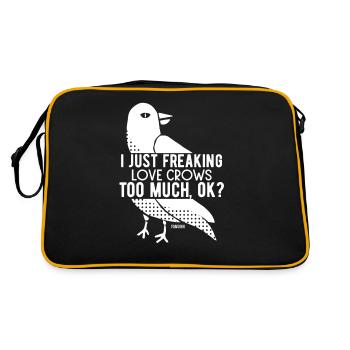 I love ravens - Retro Bag - black/gold - Back