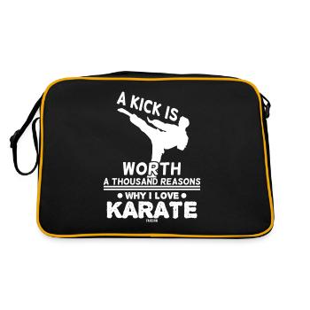 Karate Martial Arts Punching Technique - Retro Bag - black/gold - Back