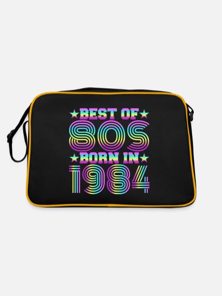 Best of the 80s Born in 1984 Vintage - Retro Bag - black/gold - Back