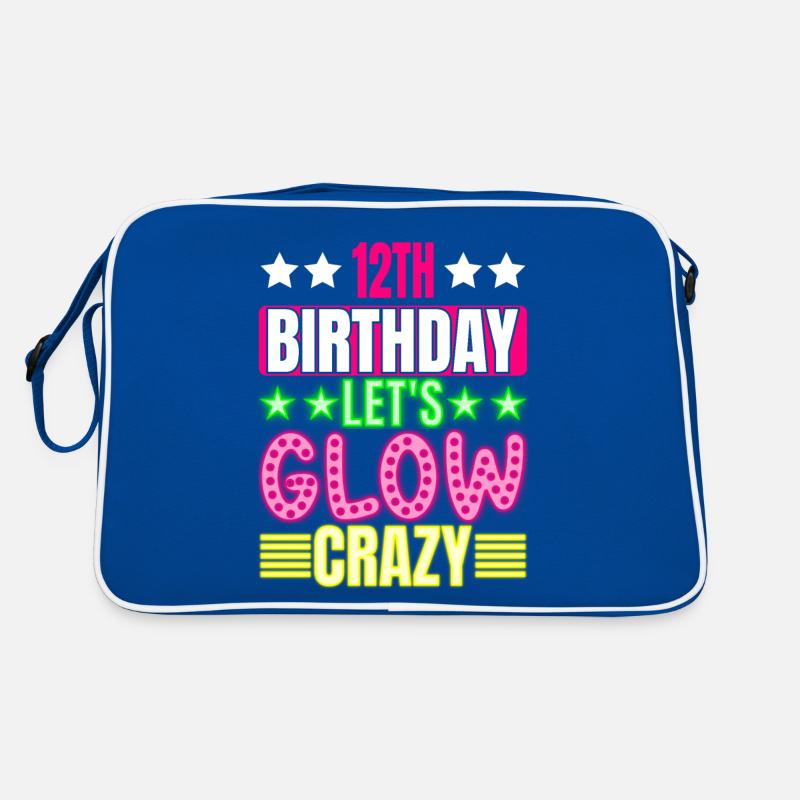 12e anniversaire Let's Glow Crazy Colorful Sac Retro