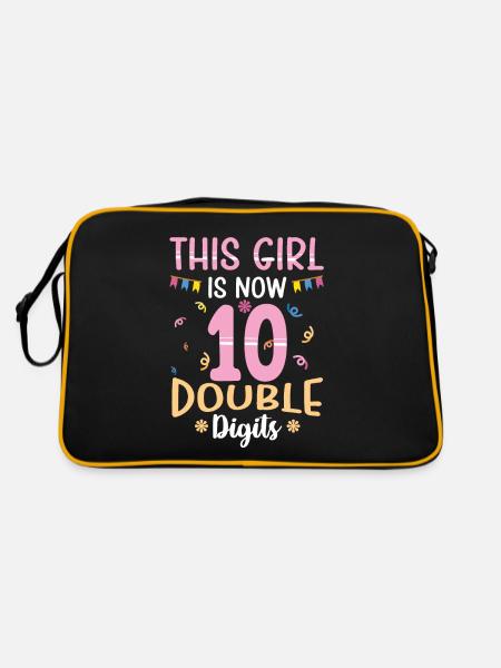 Cette fille a maintenant 10 ans à deux chiffres - Sac Retro - noir/or - Dos