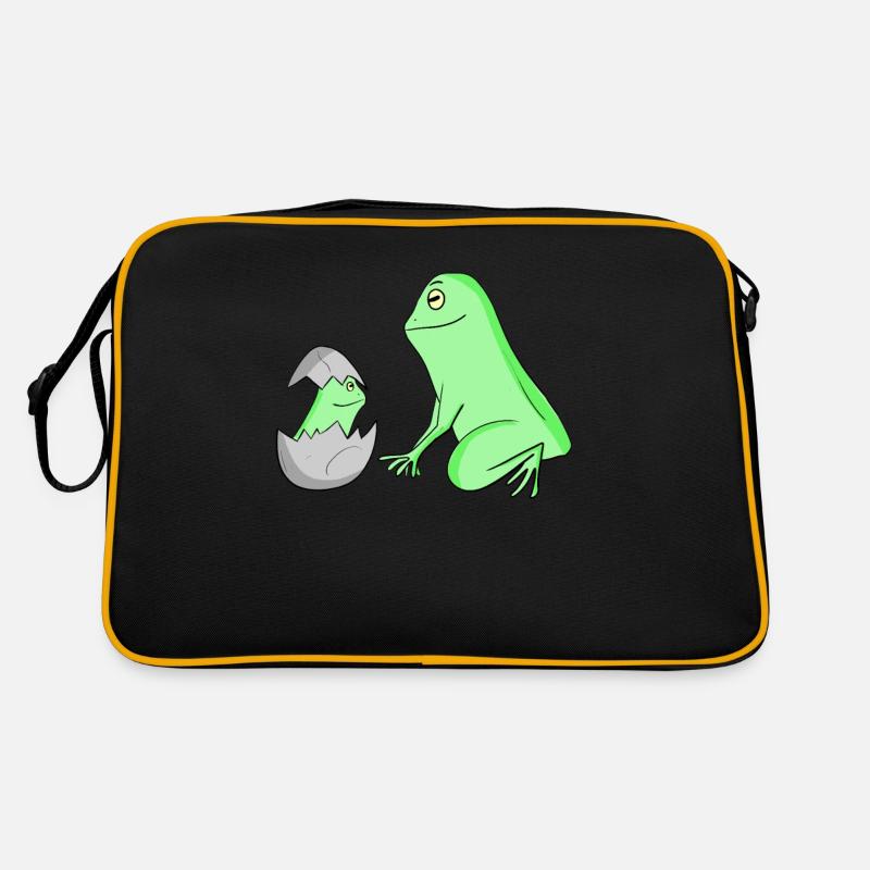 Grenouille avec bébé grenouille Sac Retro