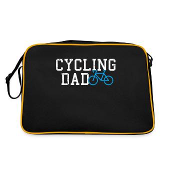 cycling dad - Retro Tasche - Schwarz/Gold - Hinten